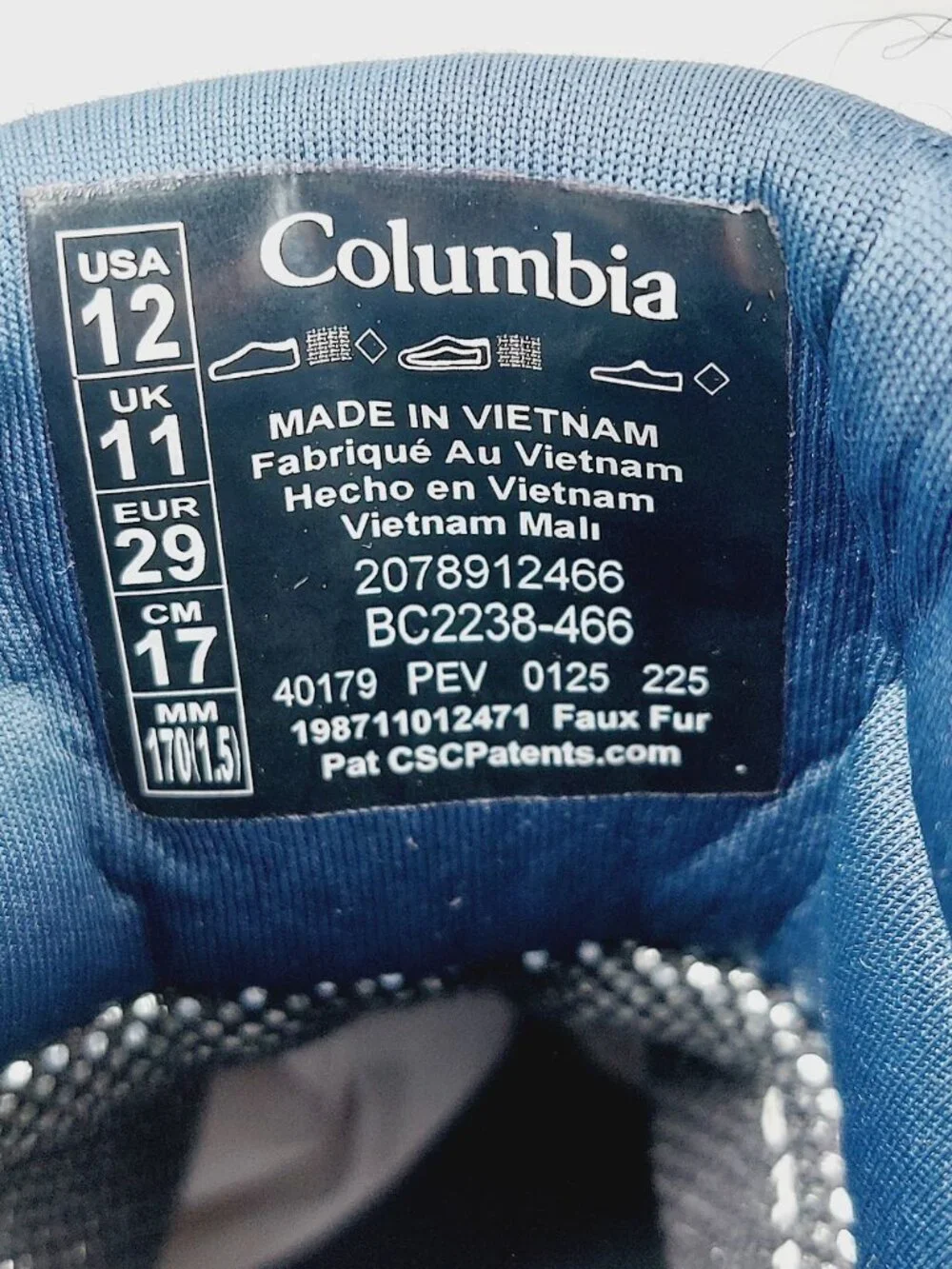 Set of 2 Columbia Merrell Girl's Black Blue Waterproof Ankle Snow Boots Size 12